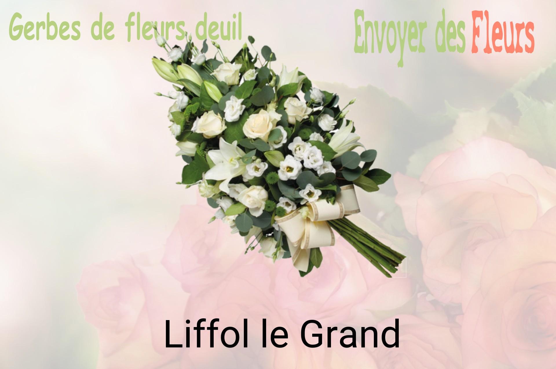 Gerbe de fleurs de deuil livrée à Liffol-le-Grand
